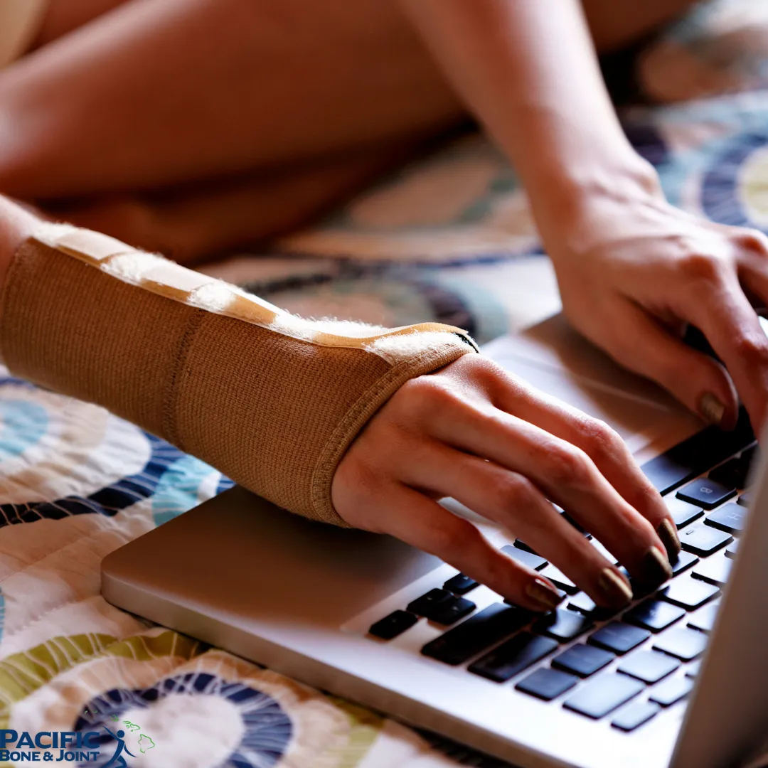 A wrist brace used for night splinting in carpal tunnel syndrome